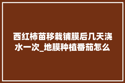 西红柿苗移栽铺膜后几天浇水一次_地膜种植番茄怎么追肥的 西红柿苗移栽铺膜后几天浇水一次_地膜种植番茄怎么追肥的 农业常识