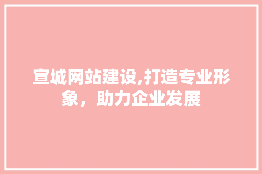 宣城网站建设,打造专业形象，助力企业发展