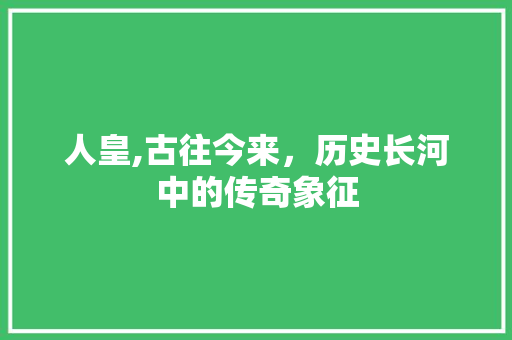 人皇,古往今来，历史长河中的传奇象征