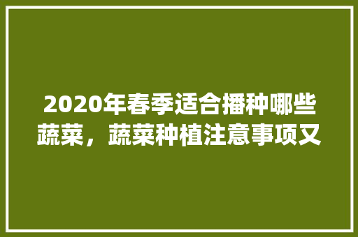 2020年春季适合播种哪些蔬菜，蔬菜种植注意事项又有哪些呢_春天蔬菜种植技巧管理方法