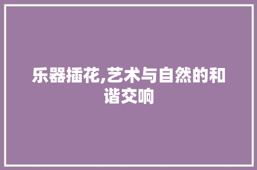 乐器插花,艺术与自然的和谐交响