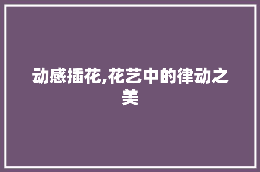 动感插花,花艺中的律动之美 动感插花,花艺中的律动之美