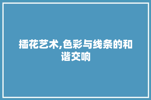 插花艺术,色彩与线条的和谐交响