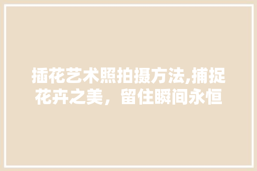 插花艺术照拍摄方法,捕捉花卉之美，留住瞬间永恒