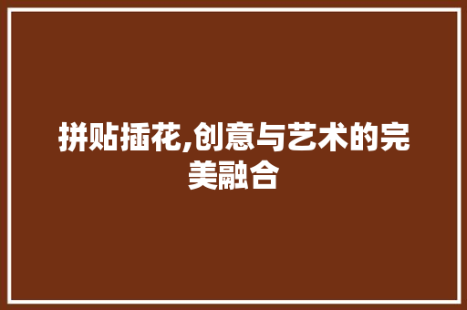 拼贴插花,创意与艺术的完美融合