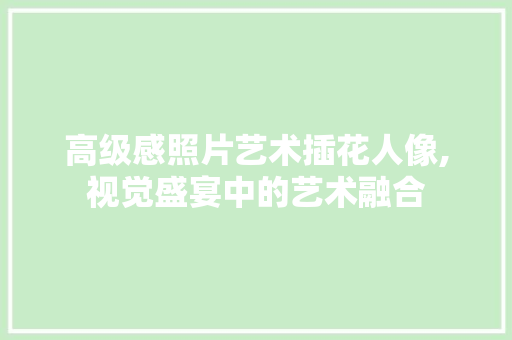 高级感照片艺术插花人像,视觉盛宴中的艺术融合