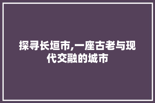 探寻长垣市,一座古老与现代交融的城市