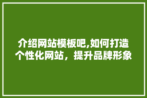 介绍网站模板吧,如何打造个性化网站，提升品牌形象