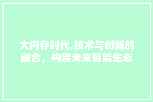 大内存时代,技术与创新的融合，构建未来智能生态