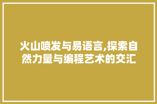 火山喷发与易语言,探索自然力量与编程艺术的交汇