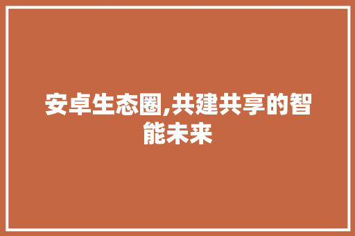 安卓生态圈,共建共享的智能未来