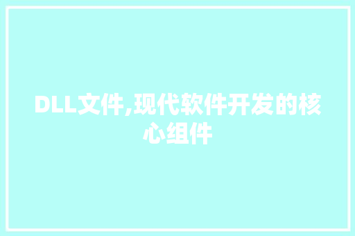 DLL文件,现代软件开发的核心组件