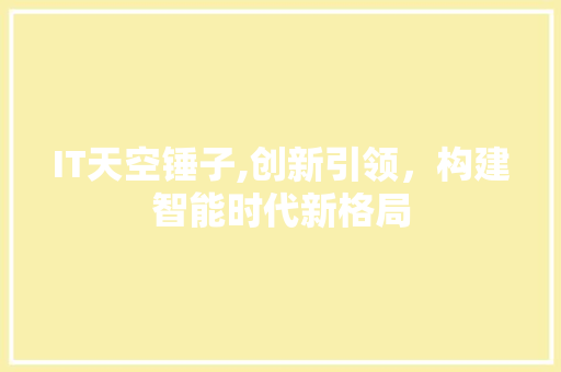IT天空锤子,创新引领，构建智能时代新格局