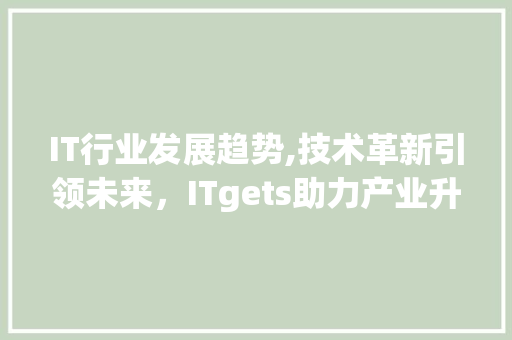 IT行业发展趋势,技术革新引领未来，ITgets助力产业升级