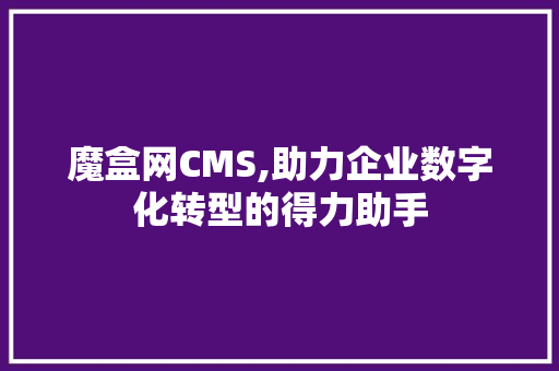 魔盒网CMS,助力企业数字化转型的得力助手