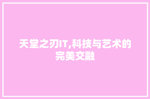 天堂之刃IT,科技与艺术的完美交融