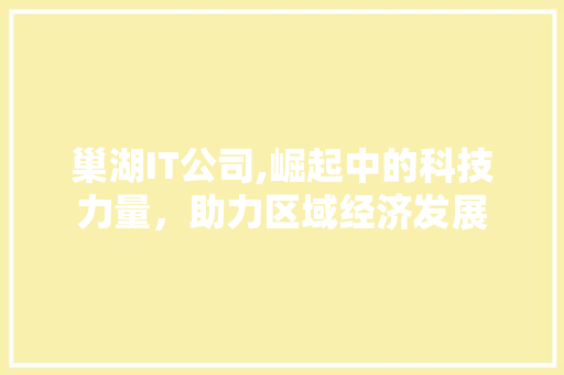 巢湖IT公司,崛起中的科技力量，助力区域经济发展