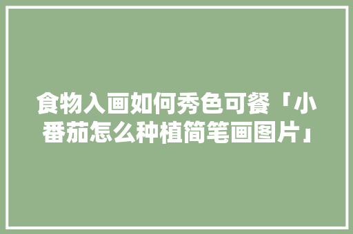 食物入画如何秀色可餐「小番茄怎么种植简笔画图片」