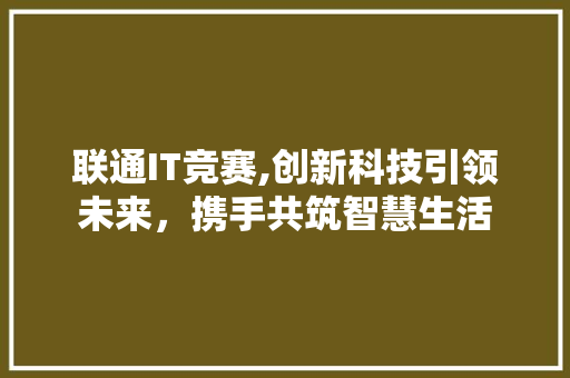 联通IT竞赛,创新科技引领未来，携手共筑智慧生活
