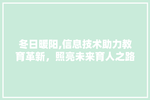 冬日暖阳,信息技术助力教育革新，照亮未来育人之路
