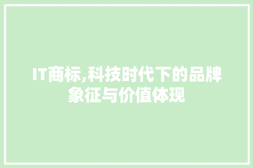 IT商标,科技时代下的品牌象征与价值体现