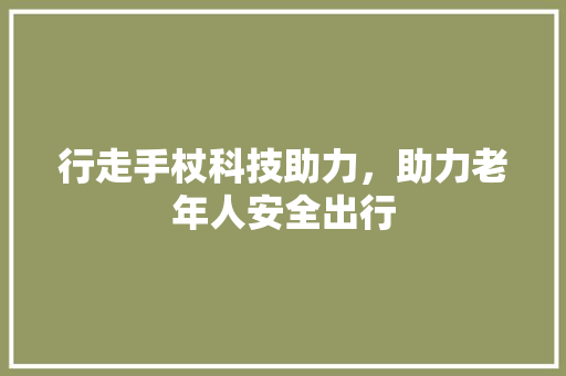 行走手杖科技助力，助力老年人安全出行