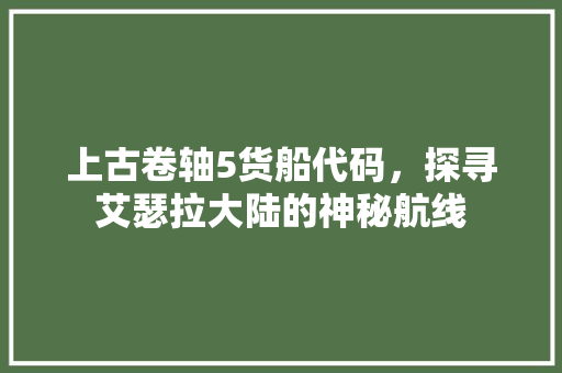上古卷轴5货船代码，探寻艾瑟拉大陆的神秘航线
