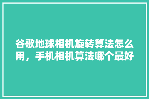 谷歌地球相机旋转算法怎么用，手机相机算法哪个最好 番茄种植技巧