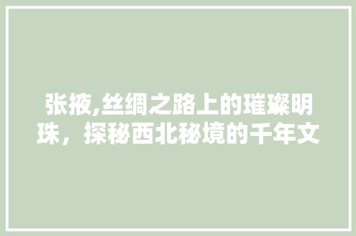 张掖,丝绸之路上的璀璨明珠，探秘西北秘境的千年文化