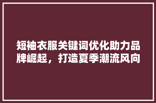 短袖衣服关键词优化助力品牌崛起，打造夏季潮流风向标
