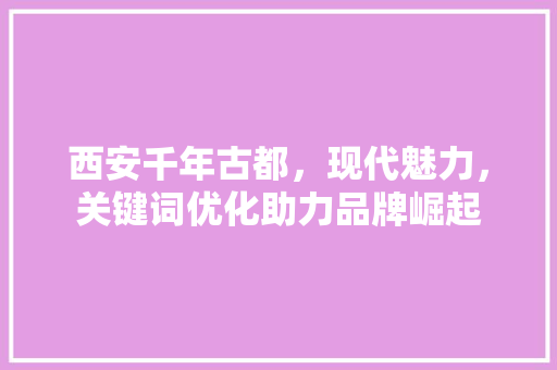 西安千年古都，现代魅力，关键词优化助力品牌崛起 农业常识