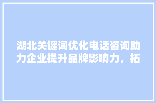 湖北关键词优化电话咨询助力企业提升品牌影响力，拓展市场空间
