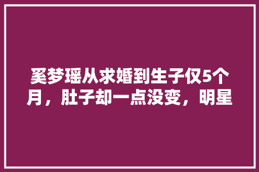奚梦瑶从求婚到生子仅5个月，肚子却一点没变，明星都是超人吗「明星番茄怎么种植的视频」 奚梦瑶从求婚到生子仅5个月，肚子却一点没变，明星都是超人吗「明星番茄怎么种植的视频」 种植技巧