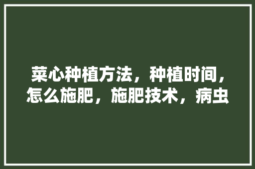 菜心种植方法，种植时间，怎么施肥，施肥技术，病虫害「菜心蔬菜种植技巧和方法视频」