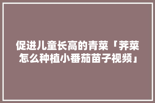 促进儿童长高的青菜「荠菜怎么种植小番茄苗子视频」