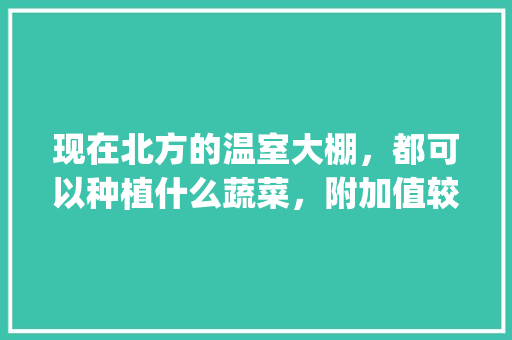 现在北方的温室大棚，都可以种植什么蔬菜，附加值较高_东北蔬菜种植小技巧图片大全 现在北方的温室大棚，都可以种植什么蔬菜，附加值较高_东北蔬菜种植小技巧图片大全 种植技巧