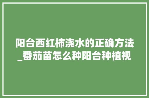 阳台西红柿浇水的正确方法_番茄苗怎么种阳台种植视频 土壤施肥 阳台西红柿浇水的正确方法_番茄苗怎么种阳台种植视频 阳台西红柿浇水的正确方法_番茄苗怎么种阳台种植视频 土壤施肥